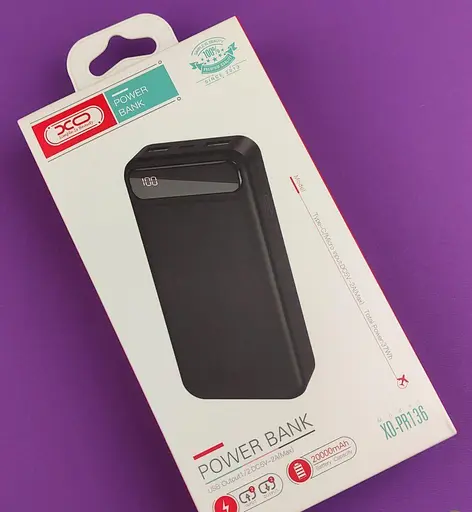 Портативний акумулятор XO PR136 20000 mAh чорний - фото 3