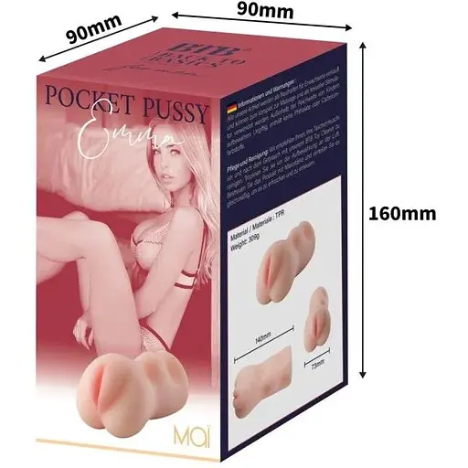 Мастурбатор-вагина Mai Pocket Pussy Emma Flesh - фото 4