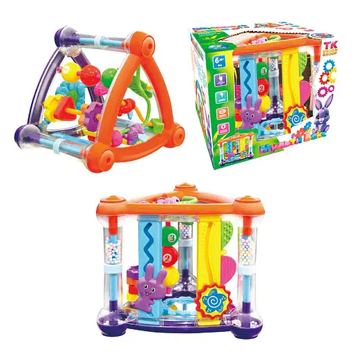 Мультибокс TK Group, 45323, брязкальце, пальчиковий лабіринт, дзеркало, рахівниця