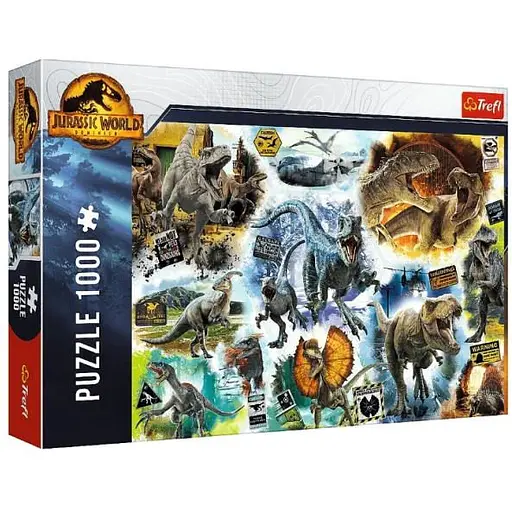 Пазл Trefl На тропе динозавров Мир динозавров коллаж 1000 эл. (10727)