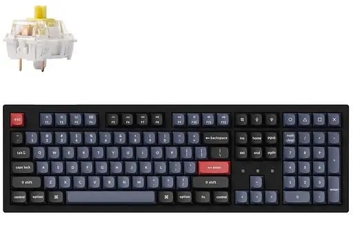 Клавиатура Keychron K10 PRO Full Size K pro Banana Hot-Swap EN/UKR RGB Black (K10P-H4-UA) - фото 1