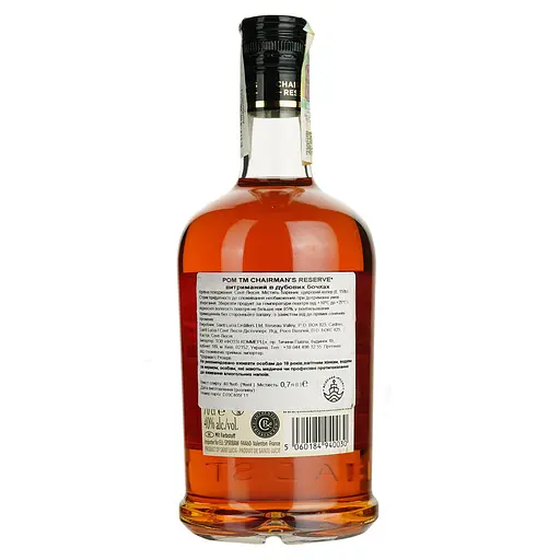 Ром Chairman's Reserve Original Rom, 40%, 0,75 л - фото 3