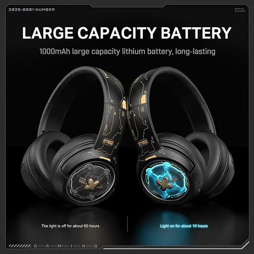 Ігрова гарнітура Onikuma GT802 бездротова з підсвіткою чорний - фото 2