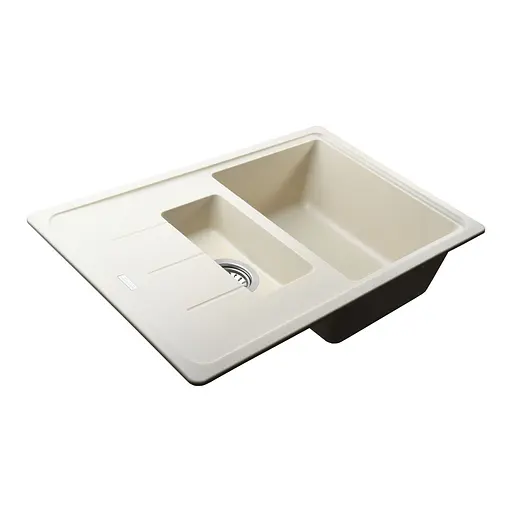 Гранітна мийка Globus Lux Izeo слонова кiстка 780x500 мм - фото 3