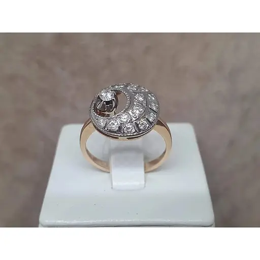 Золоте кільце Qvaliz з діамантами. 8В410158536/10 18 - фото 5