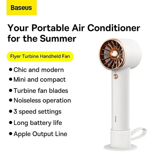Вентилятор портативный Baseus Type-c Fan Flyer Turbine 4000 mAh - фото 5