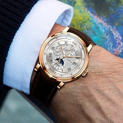 Водостойкие механические часы Borman Club golden - фото 7