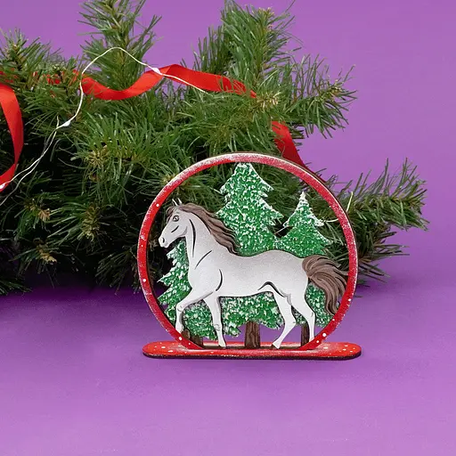 3D композиція Rosa Talent Кінь у лісі 12.5x13 см ХДФ - фото 3