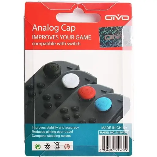 Накладки на стики Analog Cap Joy-Con Nintendo Switch\Lite Red/Blue (4 шт.) - фото 2