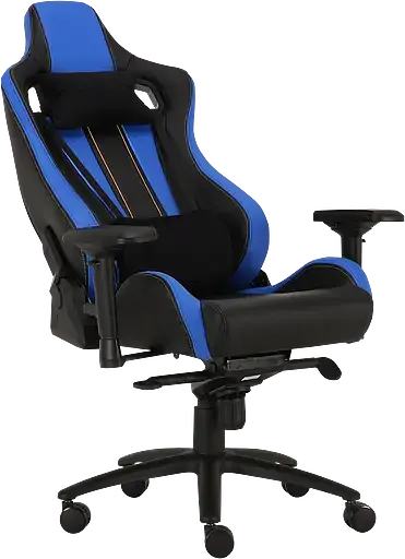 Геймерское кресло GT Racer черное с синим (X-0715 Black/Blue) - фото 4