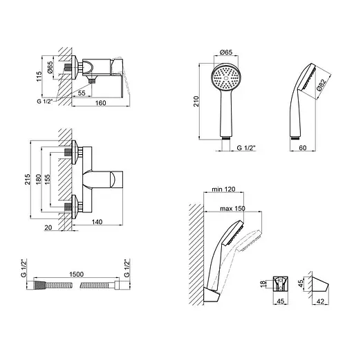 Смеситель для душа Lidz (CRM) 19 46 010 - фото 6
