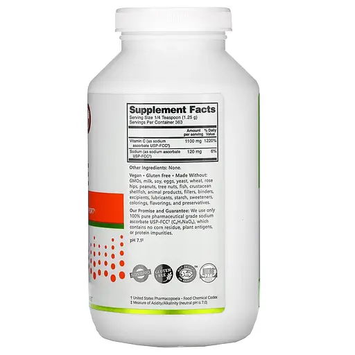 Вітаміни Nutribiotic Sodium Ascorbate Powder 454 g (1086-2022-10-3006) - фото 2