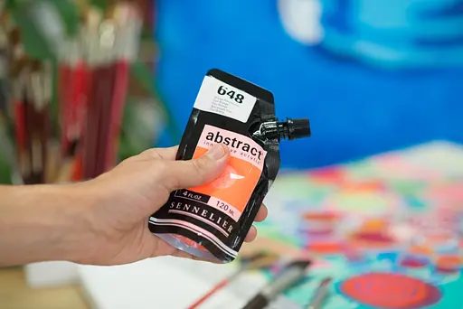 Акрилова фарба Sennelier Abstract, 120 мл, Флуоресцентний помаранчевий (Fluo Orange) - фото 4