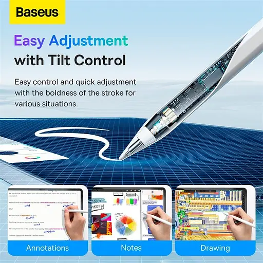 Стилус Baseus Smooth Writing Wireless Charging Stylus Active+Wireless Version SXBC020102 - фото 8