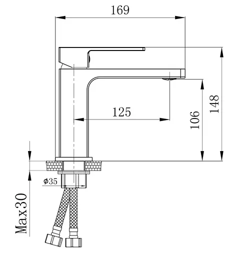 Змішувач для раковини Qtap Gemini QTGEM270GMB45676 Gunmetal Black PVD - фото 2