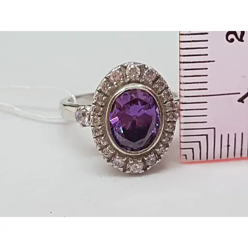 Срібне кільце Агні Елла з фіанітами. 1400/9Р-CZ 16,5 - фото 5