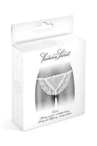 Трусики-стринги с жемчужной ниткой Fashion Secret KATIA White One size - фото 3