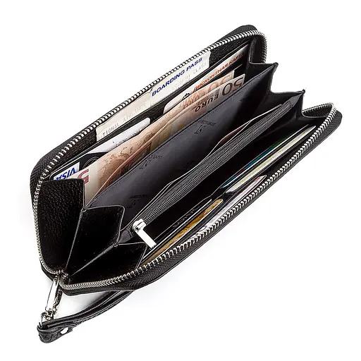 Мужской кожаный кошелек (ST45) ST Leather 10х20х3 см acs0015171 - фото 4