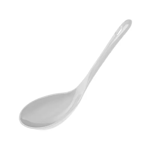 Ложка для мультиварки рису половник пластикова глибока 22х7 см, Kitchen Master Білий 86665 - фото 1