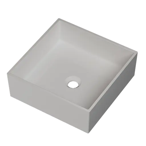 Раковина глянцева накладна Amidicon Ring 40 400x400 з литого каменю RING_40_HL, Білий - фото 2