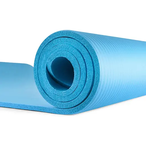 Мат для фитнеса и йоги Hop-Sport HS-N010GM 1см голубой - фото 6