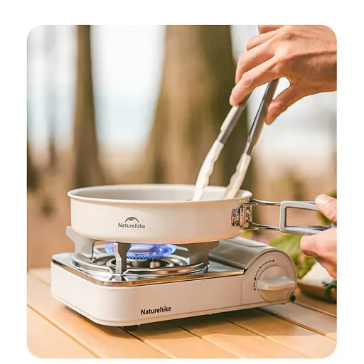 Сковорідка зі складаною ручкою Naturehike CNK2450CF013 (17.5 см) алюміній Білий - фото 7