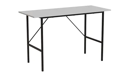 Стол письменный Line Тайм Ferrum-decor 750x1200x500 Черный металл ДСП Белое 16 мм (FRD-104878)