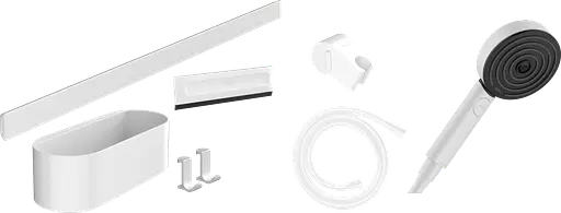 Комплект аксессуаров Hansgrohe WallStoris Activation EcoSmart 7в1 Matt White 24291700, Белый матовый - фото 1