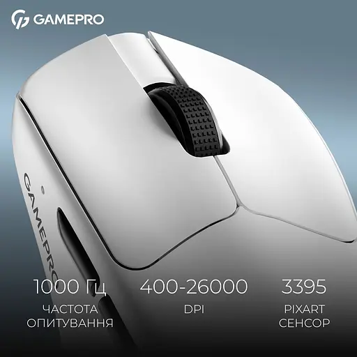 Миша GamePro Asgard Surt Wireless White (GM017W) [140401] - фото 11