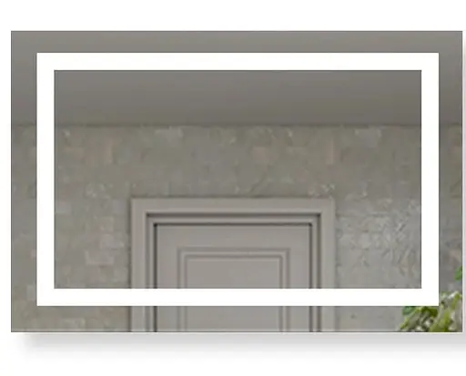 Дзеркало Dusel DE-M1091 ​​75x120 з годинником, Білий - фото 3