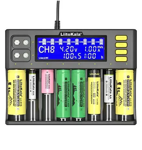 Зарядний пристрій для акумуляторів АА ААА 18650 — LiitoKala Lii-S8 - фото 2