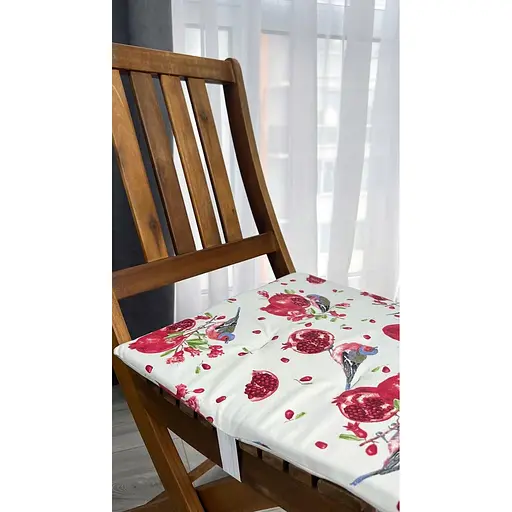 Водоотталкивающая подушка на стул Гранатовый принт (2 шт.) - фото 6