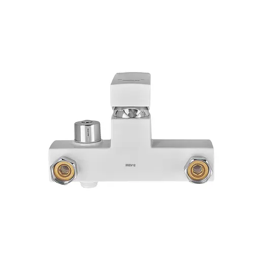 Смеситель для ванны с лейкой Plamix Kubus-009 Euro SET white PM0673 Белый - фото 5