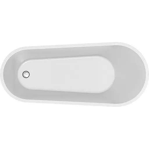 Ванна акриловая Cersant Zen 167х72 отдельностоящая овальная с ножками и сифином S301-302 - фото 1