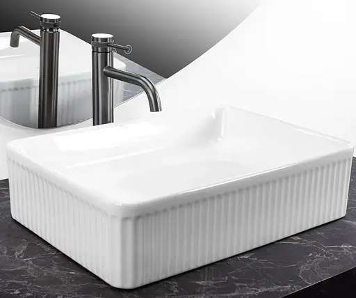 Умивальник Rea Fiorella white накладний REA-U6621, Білий - фото 2