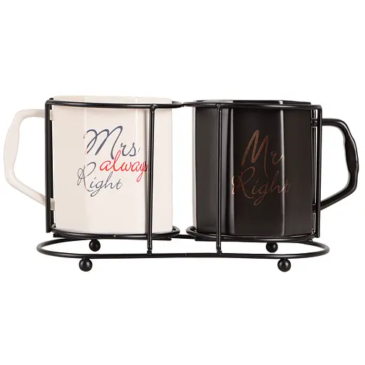 Набор чашек Led Right Couple на металлической подставке 400 мл (B060364)