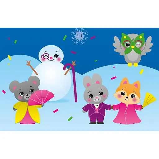 Набор для творчества "Аппликации наклейками Енот" 1655003, 30 наклеек - фото 2