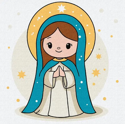 Набор для росписи по номерам для детей 5+ Нежность и милосердие, Ideyka, 25x25 см, КНО1195