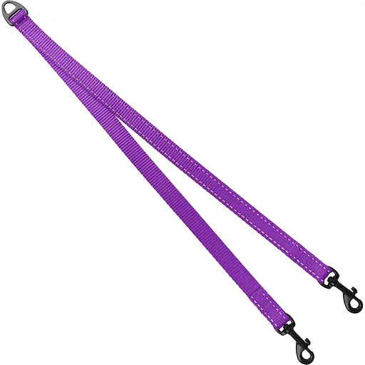 Повідець-спарка для собак рефлекторний Barksi Active (ширина 16 мм, довжина 40 см) фіолетовий - фото 2