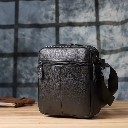 Містка чоловіча сумка на плече з натуральної шкіри Vintage 19х22х9 см sum0027504 - фото 9