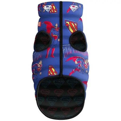 Курточка для собак Waudog Clothes двостороння, малюнок "Сила Супермена", XS25, В 36-38 см, С 27-30 см