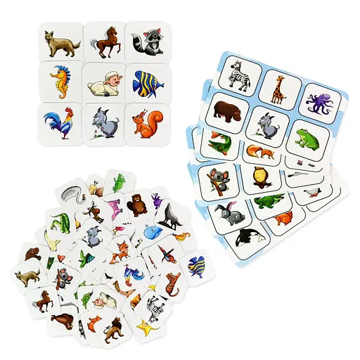 Детское лото Strateg Животные 30579 54 фишки 9 планшетов - фото 3