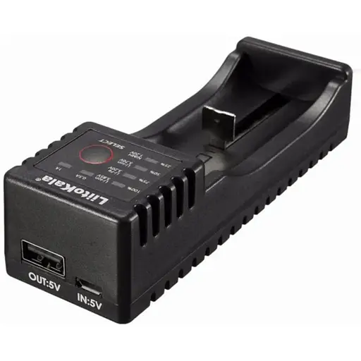 Зарядное устройство для аккумуляторов LiitoKala 1 Slot LED дисплей USB Li-ion/Ni-MH/Ni-Cd/AA/AAA/AAAA/C (Lii-100) - фото 1