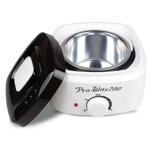 Воскоплав банковий Pro Wax 200 для депіляції нагрівач для воску з терморегулятором Біло Чорний - фото 3
