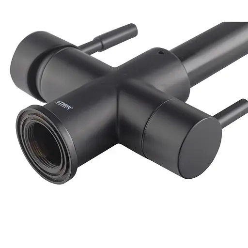 Змішувач для кухні на дві води з гнучким виливом Koer KB-72025-05 KR5015 Чорний матовий - фото 5