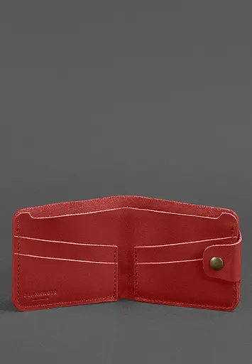 Кожаный портмоне 4.3 красный - фото 3