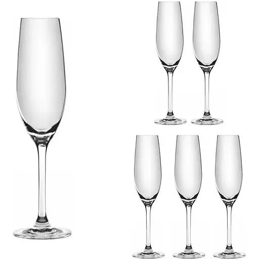 Набір келихів для шампанського Lora Лорен 210 мл 6 шт. NGC6SETCHAMP