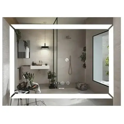 Зеркало Mixxus Light MR01-90x70 (часы, LED-подсветка, антизапотевание) (MI5999) - фото 1