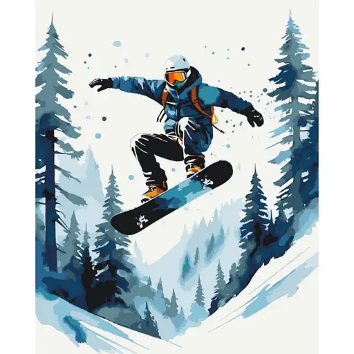 Картина по номерам "Снежный экстрим" 10160-AC 40x50 см