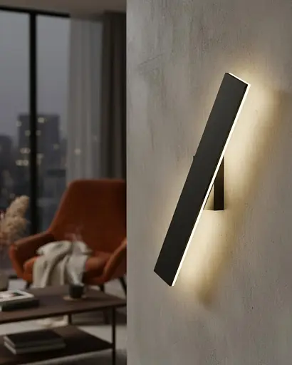 Бра, настінний світильник Goldlux 333858 Bernadetta LED 1x10W 4000K 1250Lm IP20 чорний - фото 2